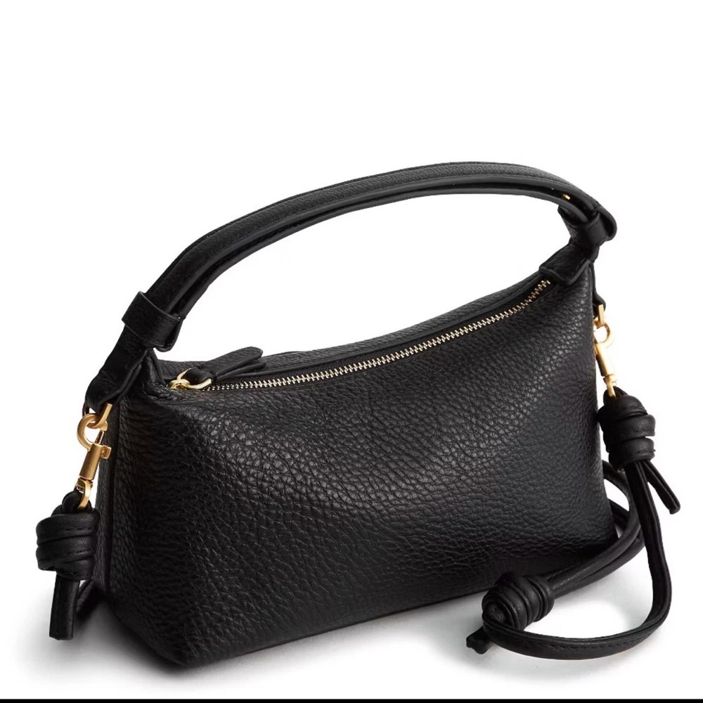 NWT Vera Bradley Leather Roxbury Crescent Crossbody Handbag Moonless Night